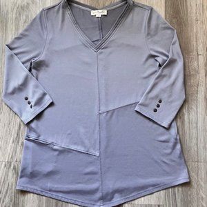 Simply Noelle V Neck Tunic with 3/4 Sleeves